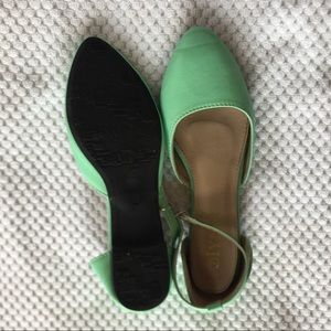 Turquoise Pointed Flats
